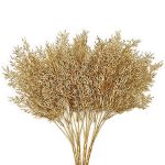 Pasyou Golden Fake Plants Artificial Flowers Decoration For Christmas Antlers Grass Plastic Faux Diy Crafts Indoor Outdoor Home