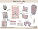 Cot Duvet Bedding Pink Peoni Bunny Set