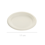 Round Compostable PLATES17.5 Cm