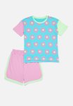PoP Candy Colour Block Floral Top & Bottom Set - Purple & Blue