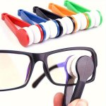 1PC 2PCS Portable Multifunctional Glasses Cleaning Brushes Soft Gentle Microfiber Spectacle Wipers No Scratch Eyeglass Cleaners