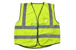 Yellow Reflective Vest With Zip & Id Pouch
