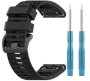 Quickchange Watch Strap For Garmin Fenix 5/6/7 955 Etc 22 Mm Stainless Steel Watch Strap Black