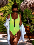 Neon Zip Swimsuit - Large