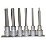 - 1 2 Drive Long Hex Socket Set 6 Piece - M1211