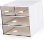 Desktop Drawer Organizer 3-COMPARTMENT Plastic Storage Box For Office