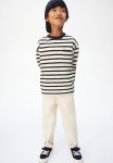 Long-sleeved T-Shirt - White Black Striped