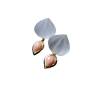Natural Frosted White Crystal Earrings Sterling Silver Queen Shell Earrings