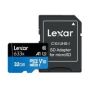 Lexar 32GB High-performance Blue Series 633X Uhs-i Microsdhc Memory Card - With Sd Adapter