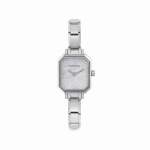 Paris Glitter Silver Rect Watch