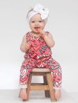 Peachy Pink Heart Romper