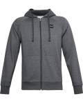Men's Ua Rival Fleece Full Zip Hoodie - Pitch Gray Light HEATHER-012 LG