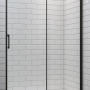 Shower Door Single Slider Remix Black With Clear Glass 100X195CM