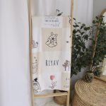 Personalised Fleece Blanket Winnie The Pooh Beige Patchwork