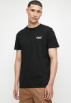 Essential Contrast Emb Tee - Black
