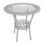 No Brand Zebra Bistro Rattan Table
