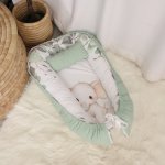 Baby Safe Nest Safe Sleeping Pod Big Eyed Cute Elephants Leaf Set