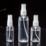 1 2PCS Portable Plastic Spray Bottles Fine Mist Alcohol Sprayer Refillable Travel Essentials Leak-proof Clear Spray Bottle For H
