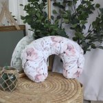 Feeding Pillow Cover Pink And Grey Floral Set Full Print