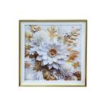 Square Floral Painting Frame Multicoloured