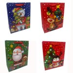 Gift Bag Christmas Medium Animal & Santa Claus