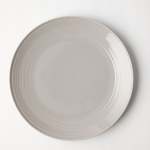 - Embossed Lines Dinner Plate Choose From 5 Colours - Light Grey