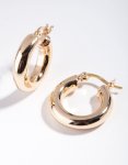 Goldair Gold Simple Circle Hoop Earrings