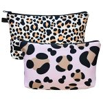 Borsun 2 Pcs Cosmetic Bag For Women Small Make Up Bag Waterproof Travel Toiletries Pouch With Zipper For Organizing Small Items