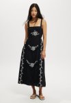 Cotton On Geri Craftcore Maxi Dress - Black Embroidery