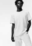 Regular Fit Piqu T-Shirt - Cream