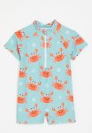 PoP Candy Half Zip Swim Suit-blue & Orange