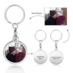 CAS102438 - Personalized Photo Round Keyring Stainless Steel