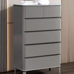 Modern Grey 5 Drawer Storage Chest