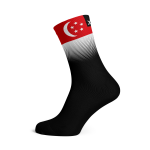 Singapore Flag Socks - Small Black