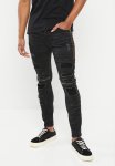 Mjn-rubinstripe Biker Denim - Black