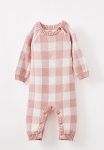 Cotton On Organic Knit Long Sleeve Romper - Zephyr buffalo Check