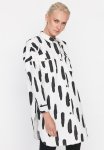 Patterned Pocket Detailed Shirt - Black And White
