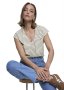 Striped Pocketed V-neck Cotton T-Shirt