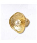 Textured Pearl Ring - Gold Free