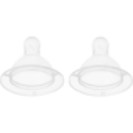 Wide Neck Silicone Teats 2-PACK 3 Months+