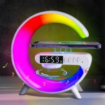Jelloo 15W Wireless Speakers With Wireless Fast Charging Rhythm Rgb Light Bar Smart Light Sunrise Alarm Clock Wake Up Light For 