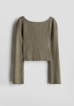 Ribbed Jumper - Khaki Green