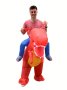 Funny Dinosaur Costume Adult Blow Up Halloween Party Ride On A Dino T-rex Inflatable Costumes