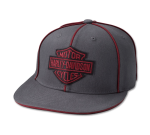 Bar & Shield Fitted Hat – Blackened Pearl