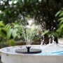 Solar-powered Bird Bath Fountain Pump With 6 Nozzles - 1.5W Floating Water Feature For Ponds & Outdoor Decor