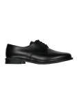 Older Boys Toughees Leather School Shoes - 6 / Black