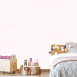 Pink Smudge Dot Wallpaper - 1.2M Wide X 3M High Non-adhesive Requires Wallpaper Glue