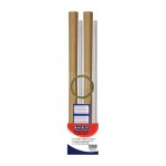 Marlin Combo PACK:2 X 1M Brown Kraft Rolls 2 X 1M Poly Rolls 6 Blue Border Labels & 1 Clear Tape 12MM X 20M