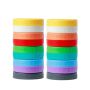 Colored Plastic Reusable Leakproof Silicone Mason Jar Lids - Pack Of 18