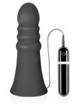 8 Inch Butt Buddy Ribbed Black
